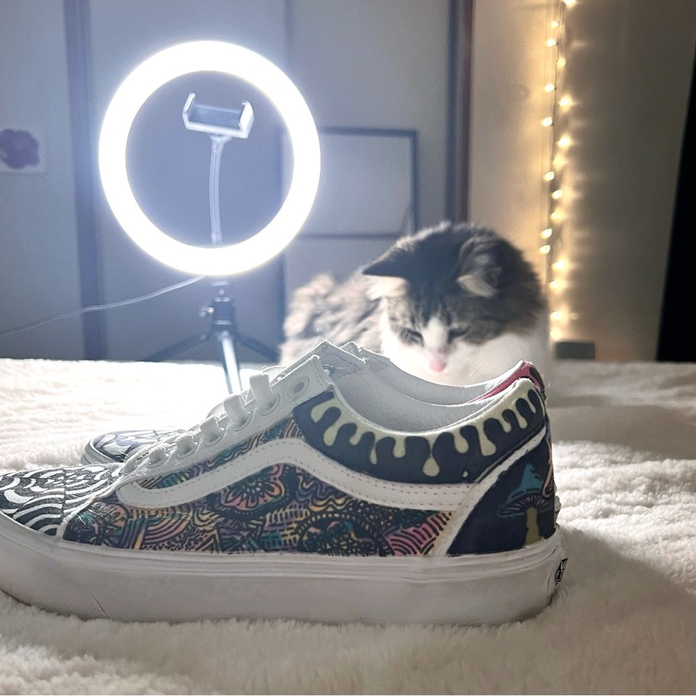 Unisex Custom Rare Vans With Mushrooms 🍄🍥